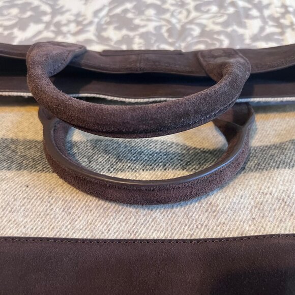 Pendleton Tote Bag * Leather & Wool * Multi-colored Stripes - Picture 9 of 12